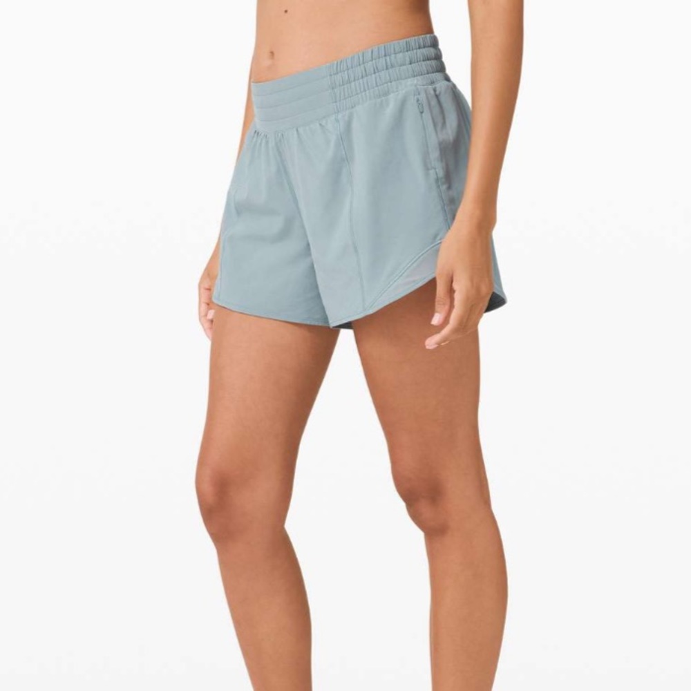 Lululemon Hotty Hot High-Rise 4” Shorts Blue Cast Size 6